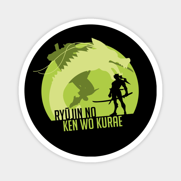 Overwatch - Genji - Dragonblade Magnet by alcateiaart